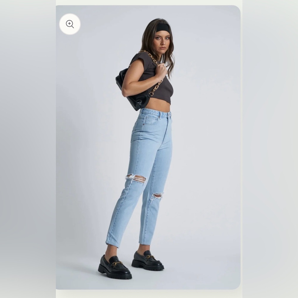 ABRAND 94 High Slim 'Daisy Blue' NWT size 25 - Picture 3 of 5